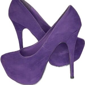 Purple 6” Stiletto Heels 2” Platform